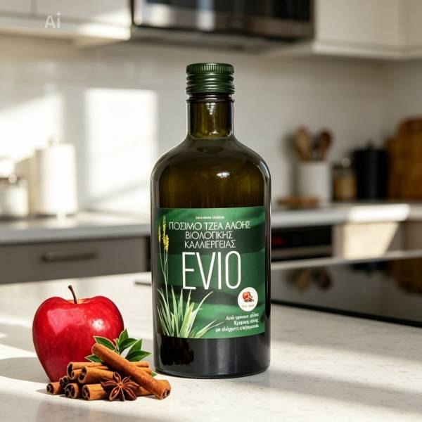 Алое вера гел за пиене EVIO — канела и ябълка
